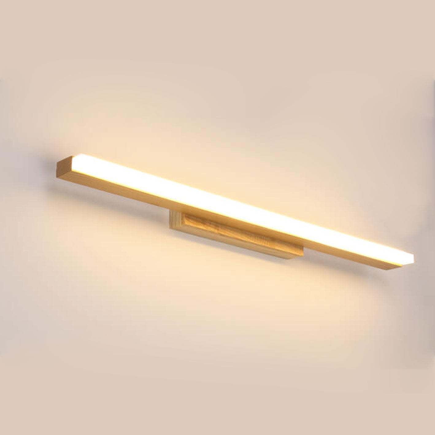 Nordic Minimalist Log Strip Vanity LED Sconce