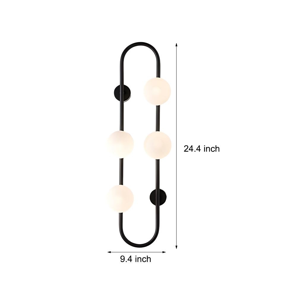 Creative 4 Glass Ball Bubbles LED Post-Modern Decorative Wall Sconces Lighting-Lighom