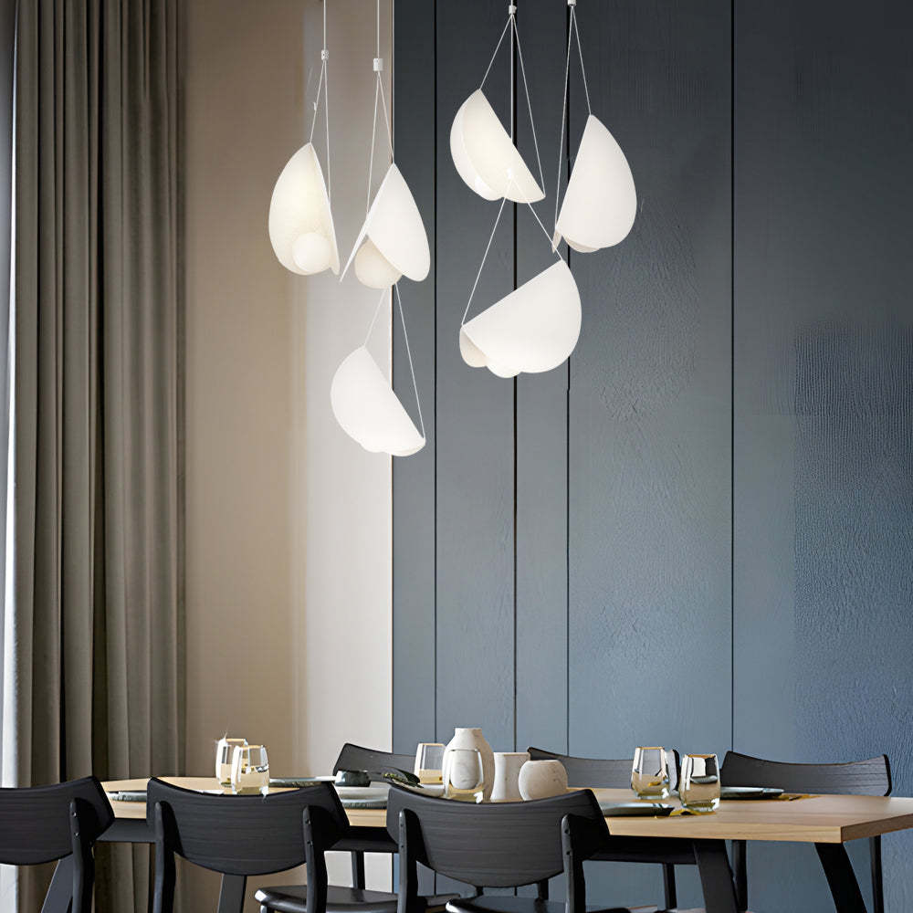 Minimalist Line White Glider Pendant Light