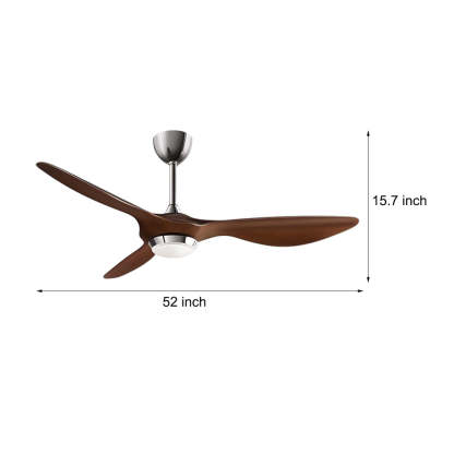 Envy 52" 3-Blade LED Ceiling Fan with Lights and Remote 6 Fan Speeds Ceiling Fan Light for Living Room-Lighom
