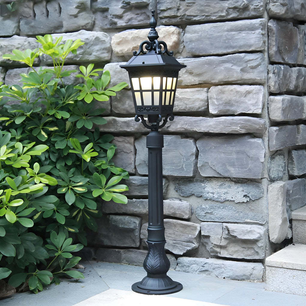 Outdoor Waterproof Aluminum Glass LED European Style Lawn Lamp Pathway Lights-Lighom