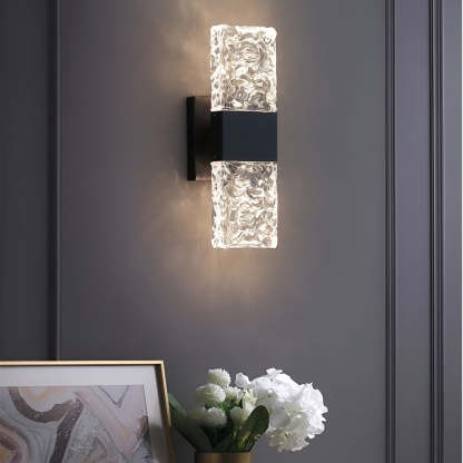 Creative Crystal Up and Down Lights LED Electroplated Modern Wall Sconces-Lighom
