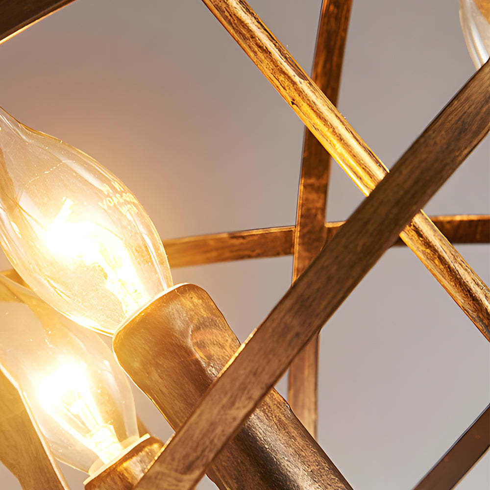 Iron Line Spherical LED Industrial Chandelier