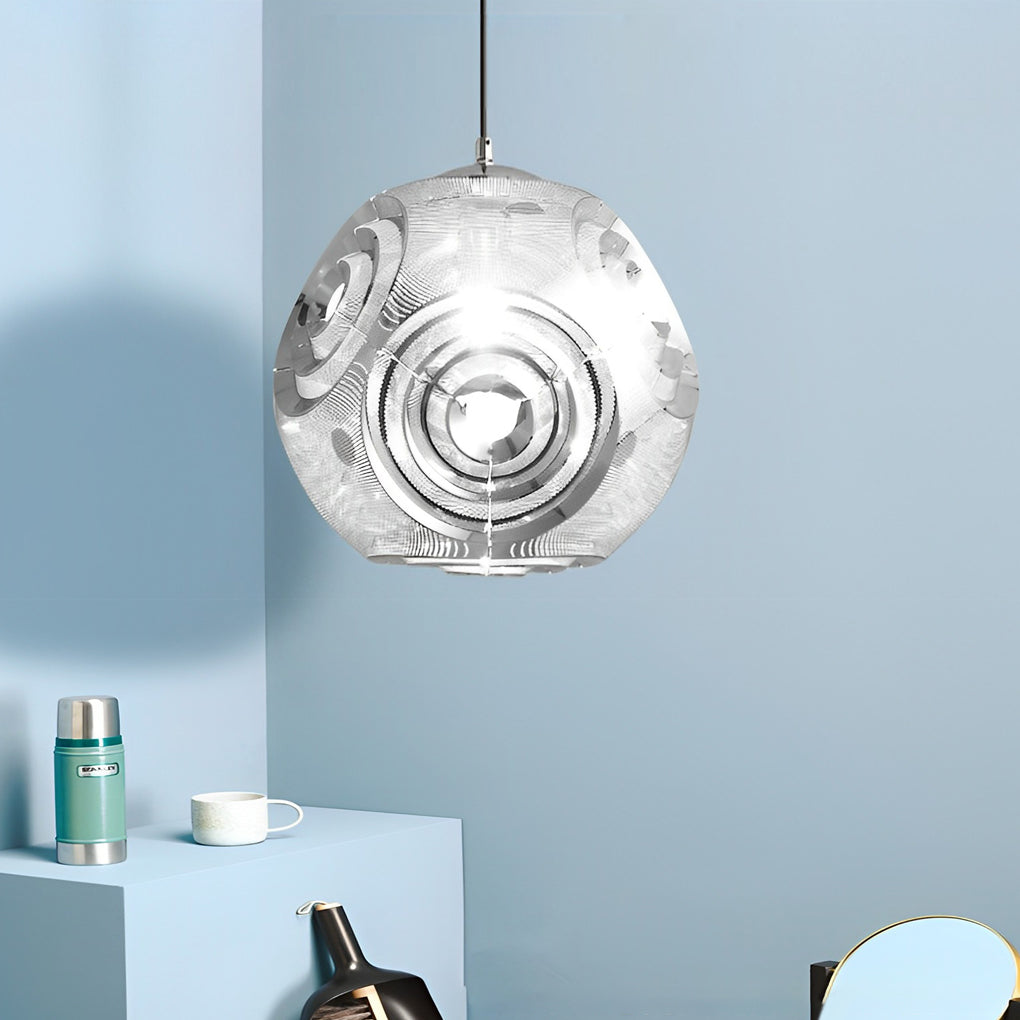 Lighom irregular stainless steel pendant lighting for bedroom — 11" H x 11" Dia / Brushed Gold