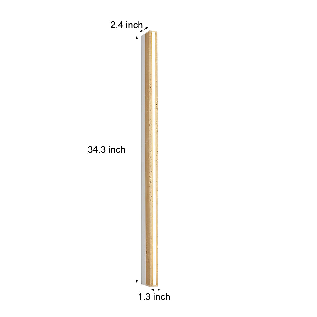 Strip Yellow Travertine LED Dimmable Wabi-Sabi Japanese-Style Wall Lamp-Lighom