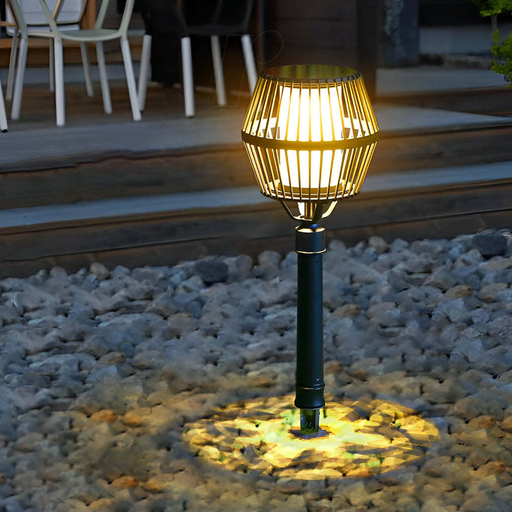 Waterproof Aluminum LED Matte Black Modern Solar Outdoor Lights Lanterns-Lighom