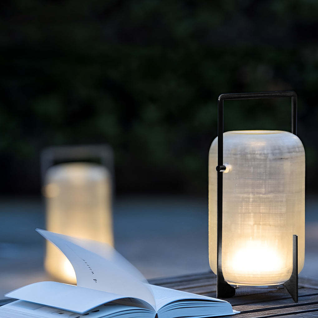 Portable Lantern Shaped Acrylic Waterproof LED Modern Outdoor Lights-Lighom