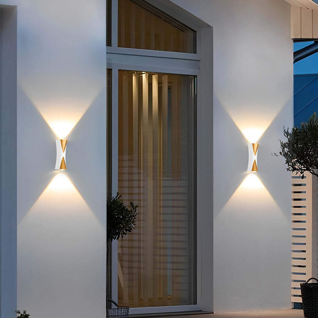 Creative Up and Down Lights LED Waterproof Modern Outdoor Wall Lamp-Lighom