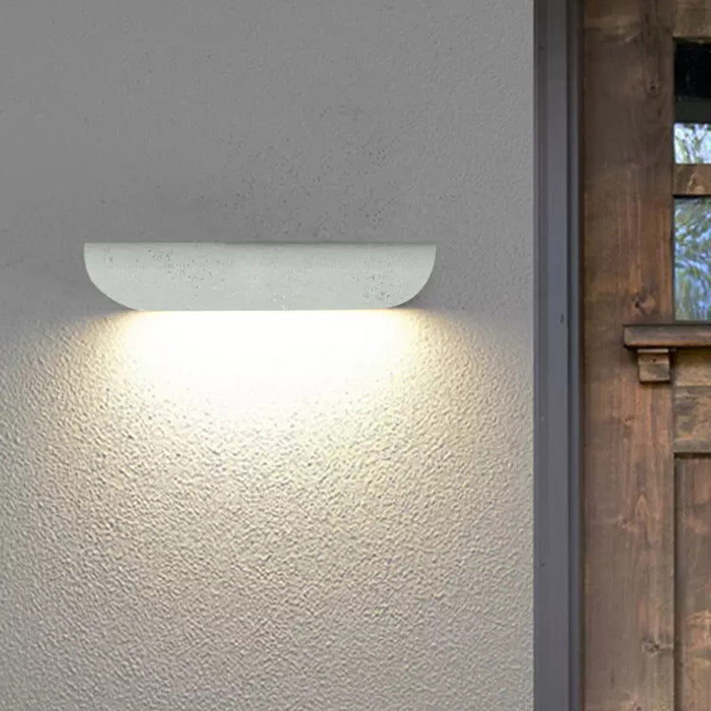 Industrial balcony gray aluminum outdoor wall lighting, Lighom — Matte Black