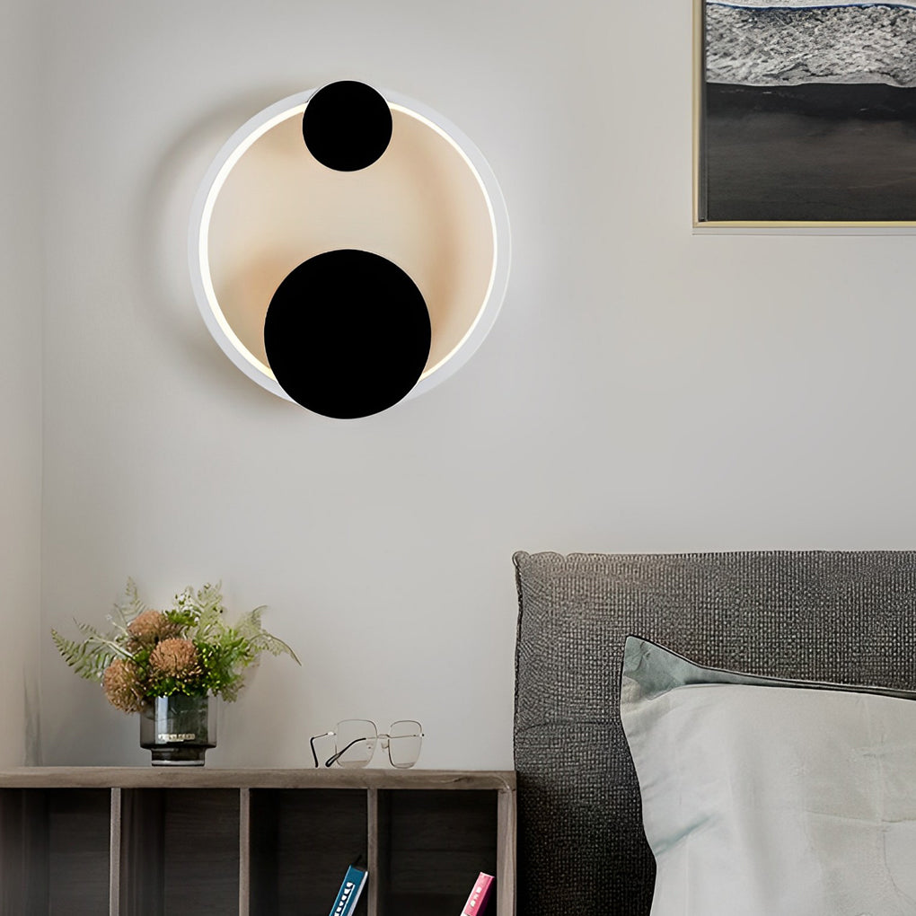 Round Decor Three Step Dimming LED Creative Nordic Wall Sconce Lighting-Lighom