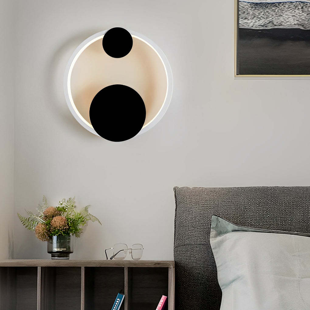 Round Decor Three Step Dimming LED Creative Nordic Wall Sconce Lighting-Lighom