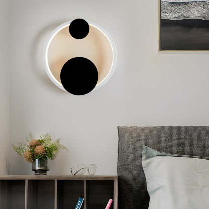 Round Decor Three Step Dimming LED Creative Nordic Wall Sconce Lighting-Lighom