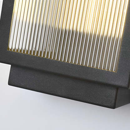 Rectangular Strip Waterproof LED Black Modern Outdoor Wall Lights-Lighom