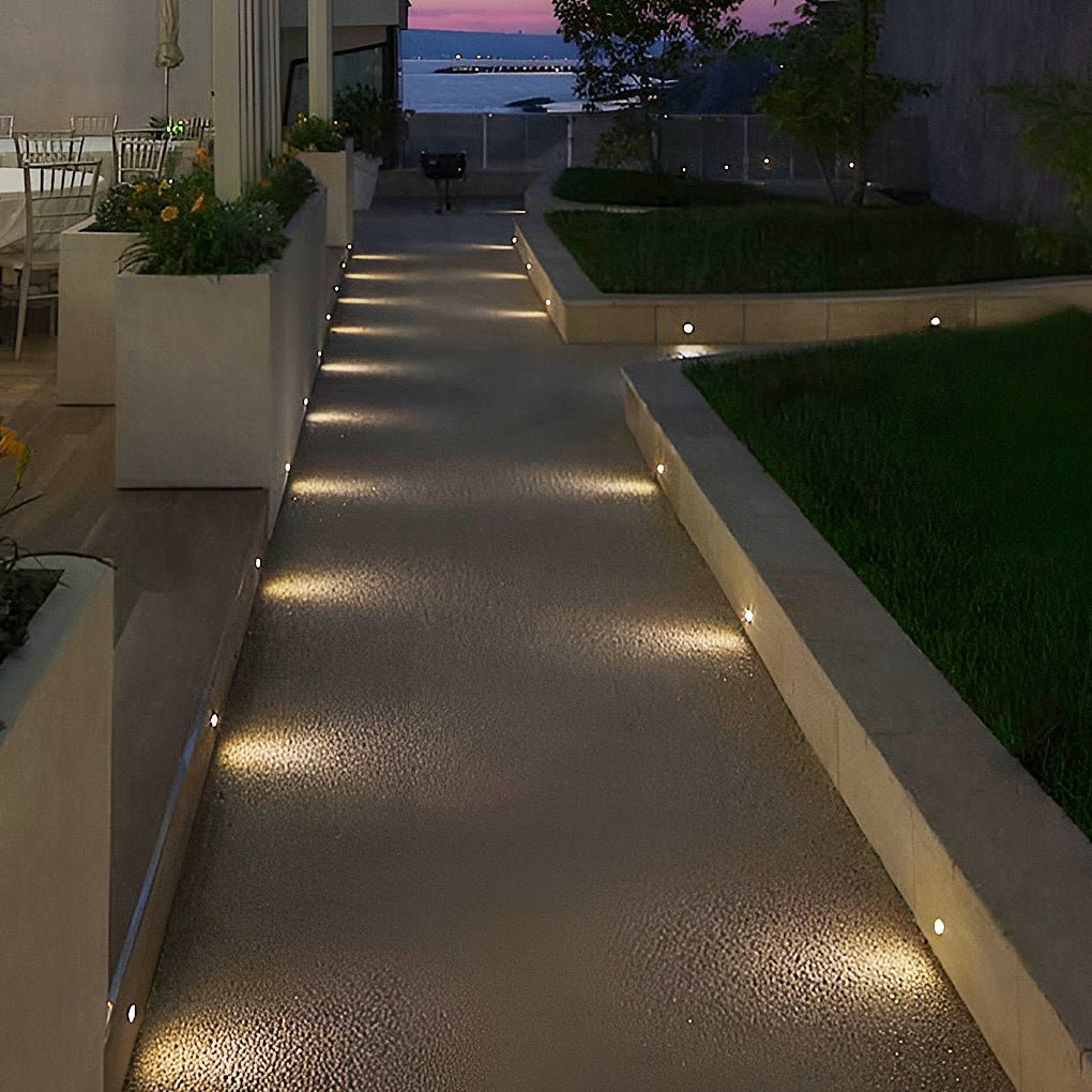 Lux Bright White Stainless Steel 1.5W LED In-Ground Well Lights for Decks and Steps-Lighom