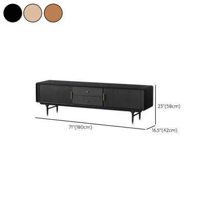 Industrial Oak Wood Enclosed Long TV Stand