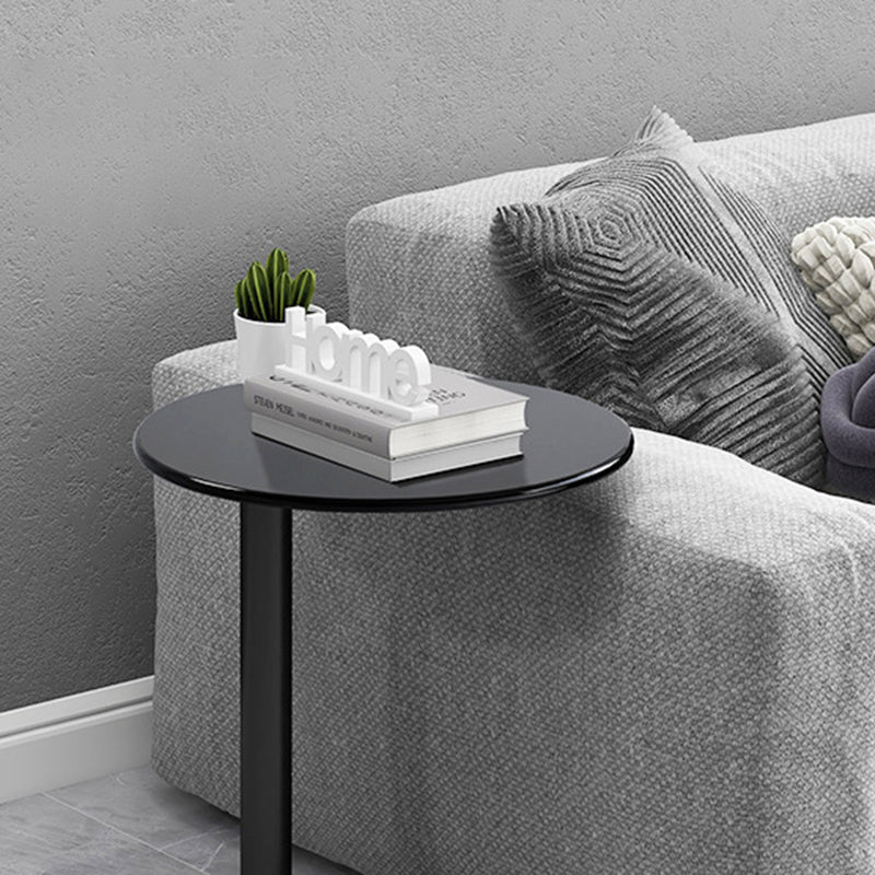 Scandinavian V-Base Iron End Table — Medieval Green