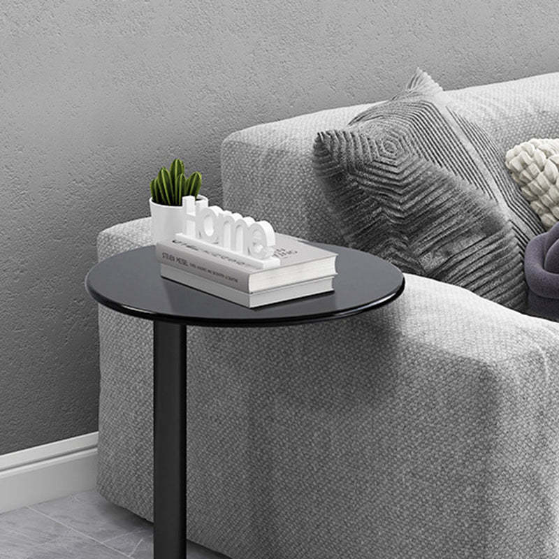Scandinavian V-Base Iron End Table — Medieval Green