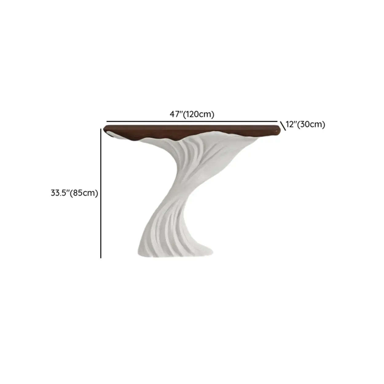 Artistic Rectangular Stump Base Console Table