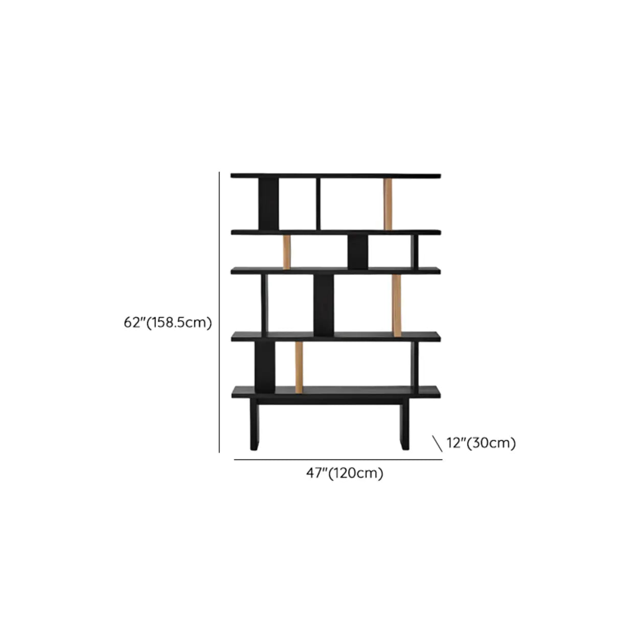 Chic Casual Open-Back Wide Bookcase