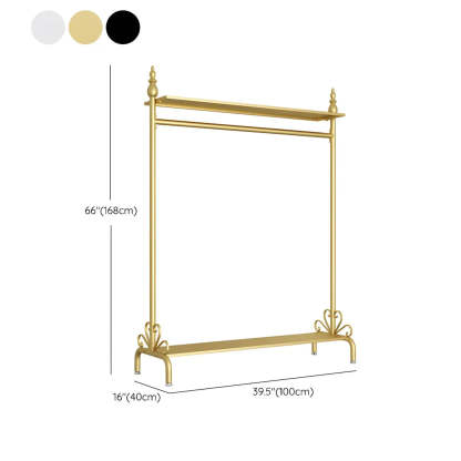 Metal Freestanding Coat Rack with Shelves