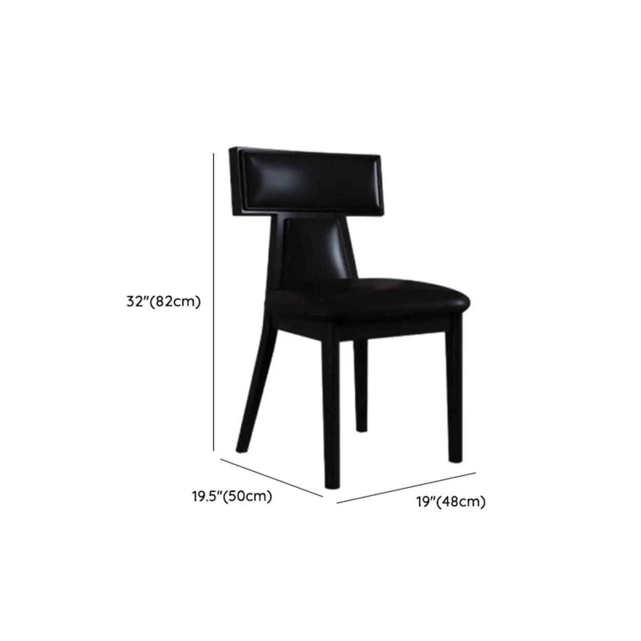 Rustic Upholstered Walnut Timber Armless Dining Chair