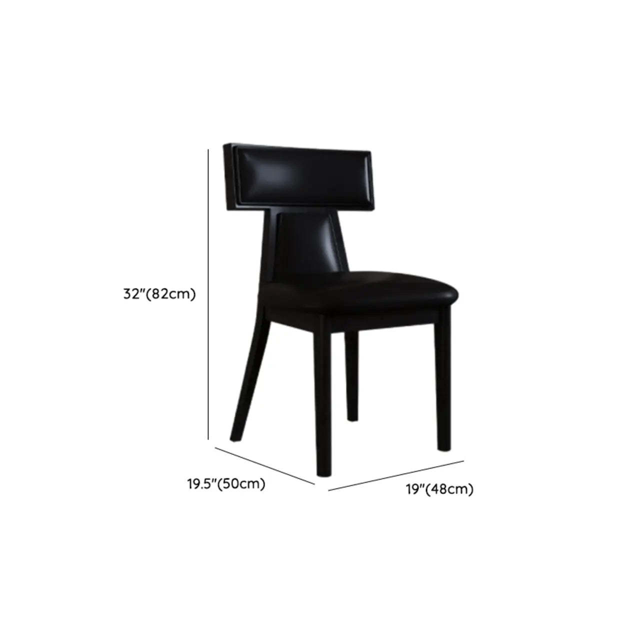 Rustic Upholstered Walnut Timber Armless Dining Chair