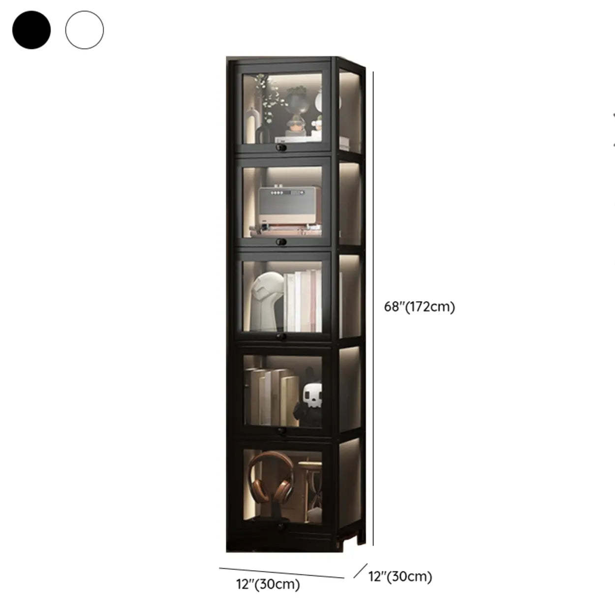 Vertical Narrow Display Bookcase