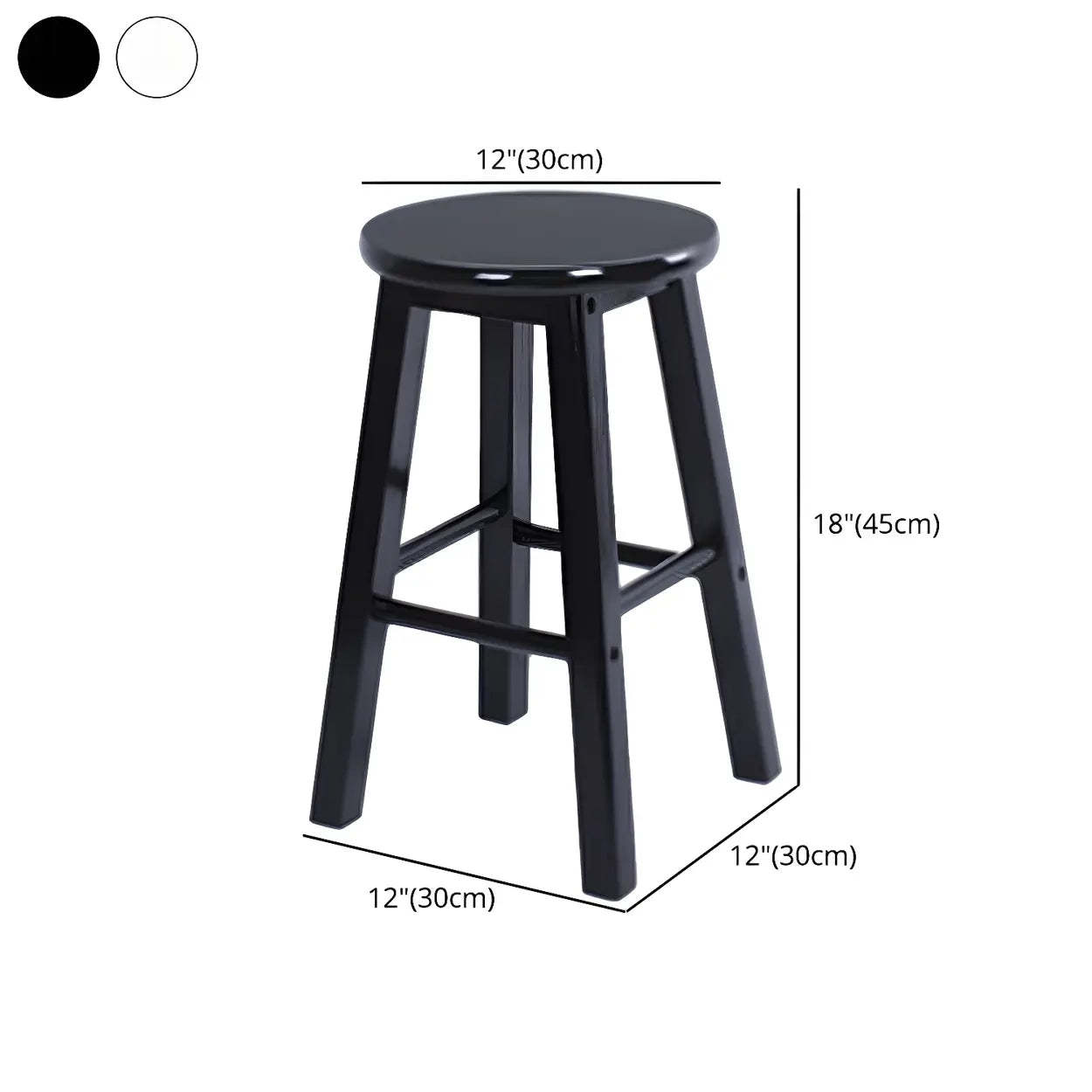 Rustic Round Wood Bar Stool