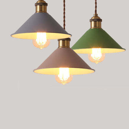 Nordic Macaron Bell Metal Pendant Light