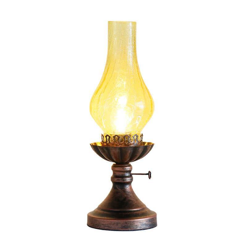 Vintage Antique Kerosene Oil Table Lamp