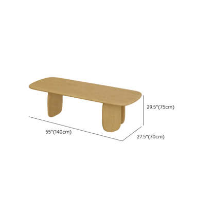 Natural Rectangular Wood Conference Table for 6