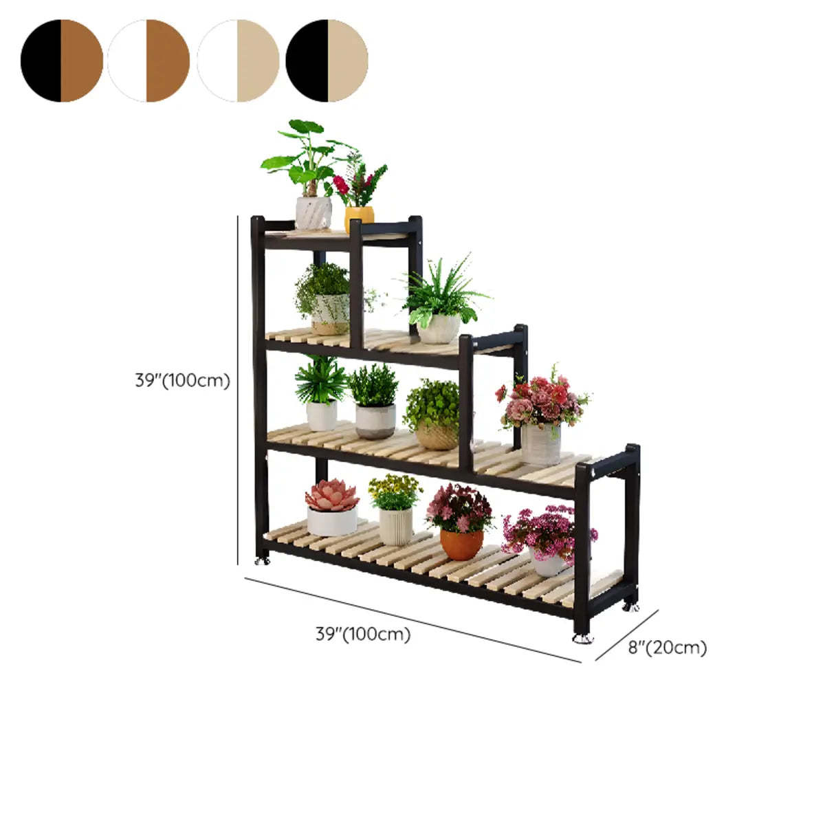 Minimalist White Wood Crate Rectangle Plant Stand