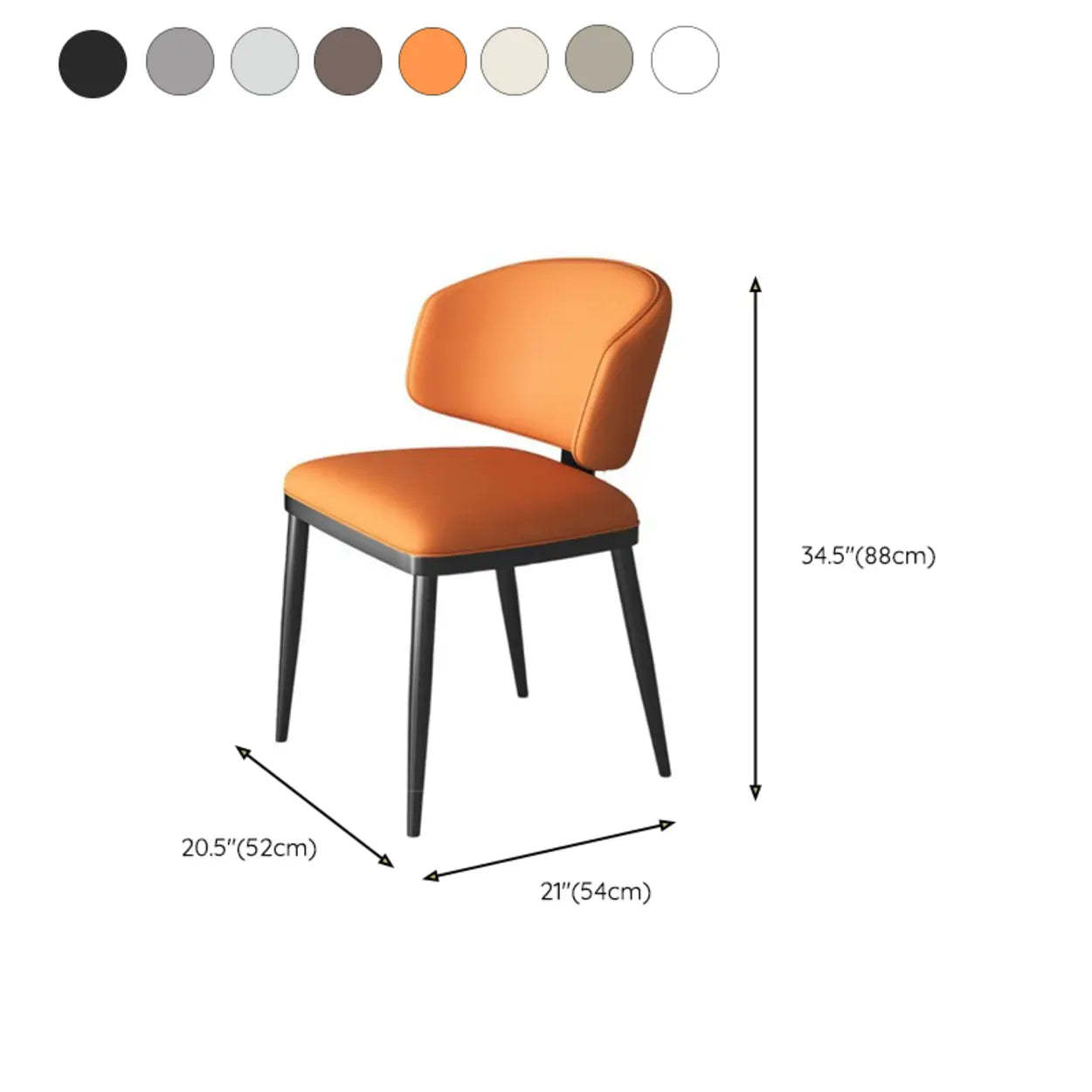 Padded Armless Low Back Dining Chair