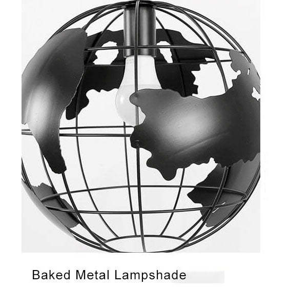 Earth Metal Shade Globe Pendant Light