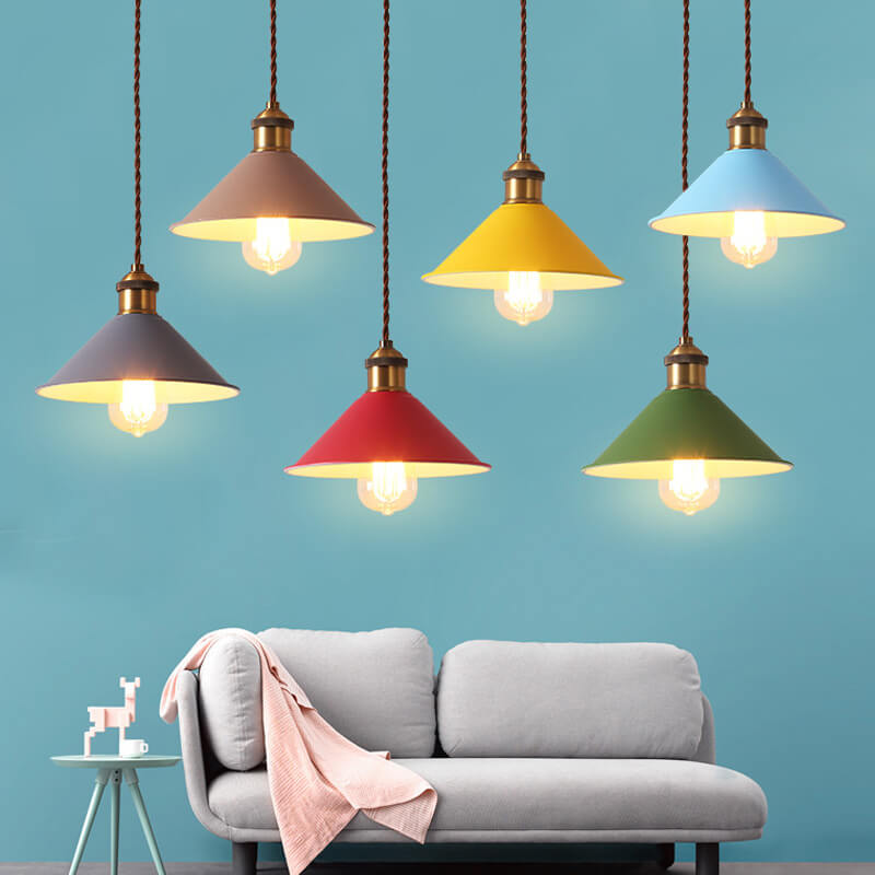 Nordic Macaron Bell Metal Pendant Light