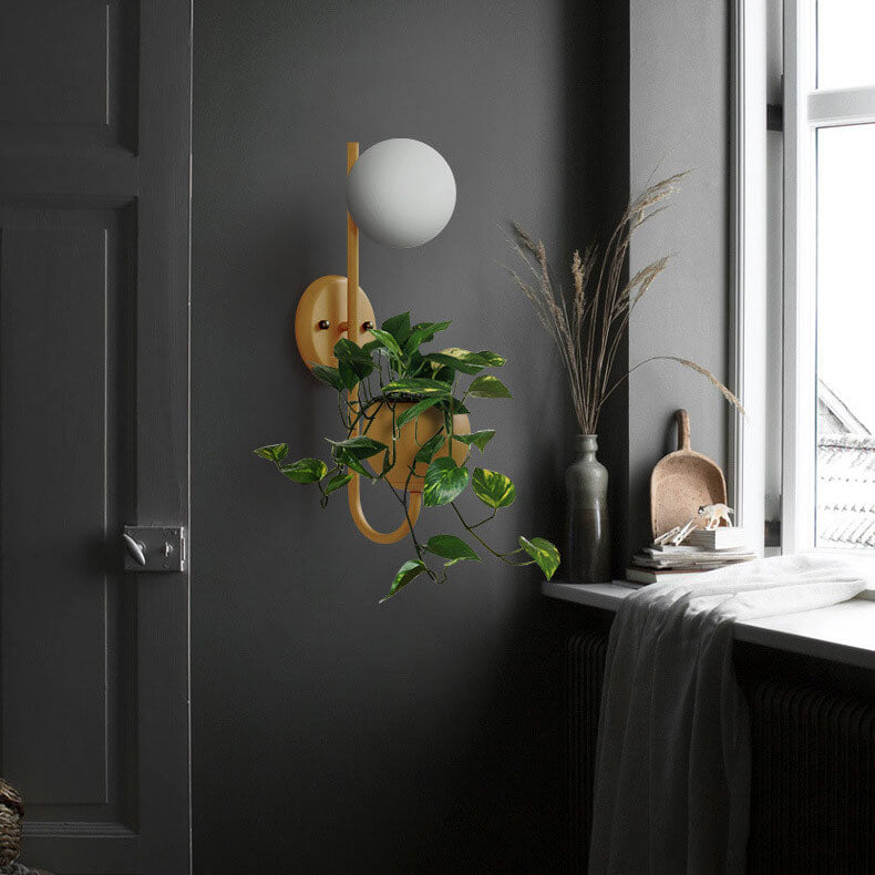 Sphere Storage Planting Pot Wall Sconce