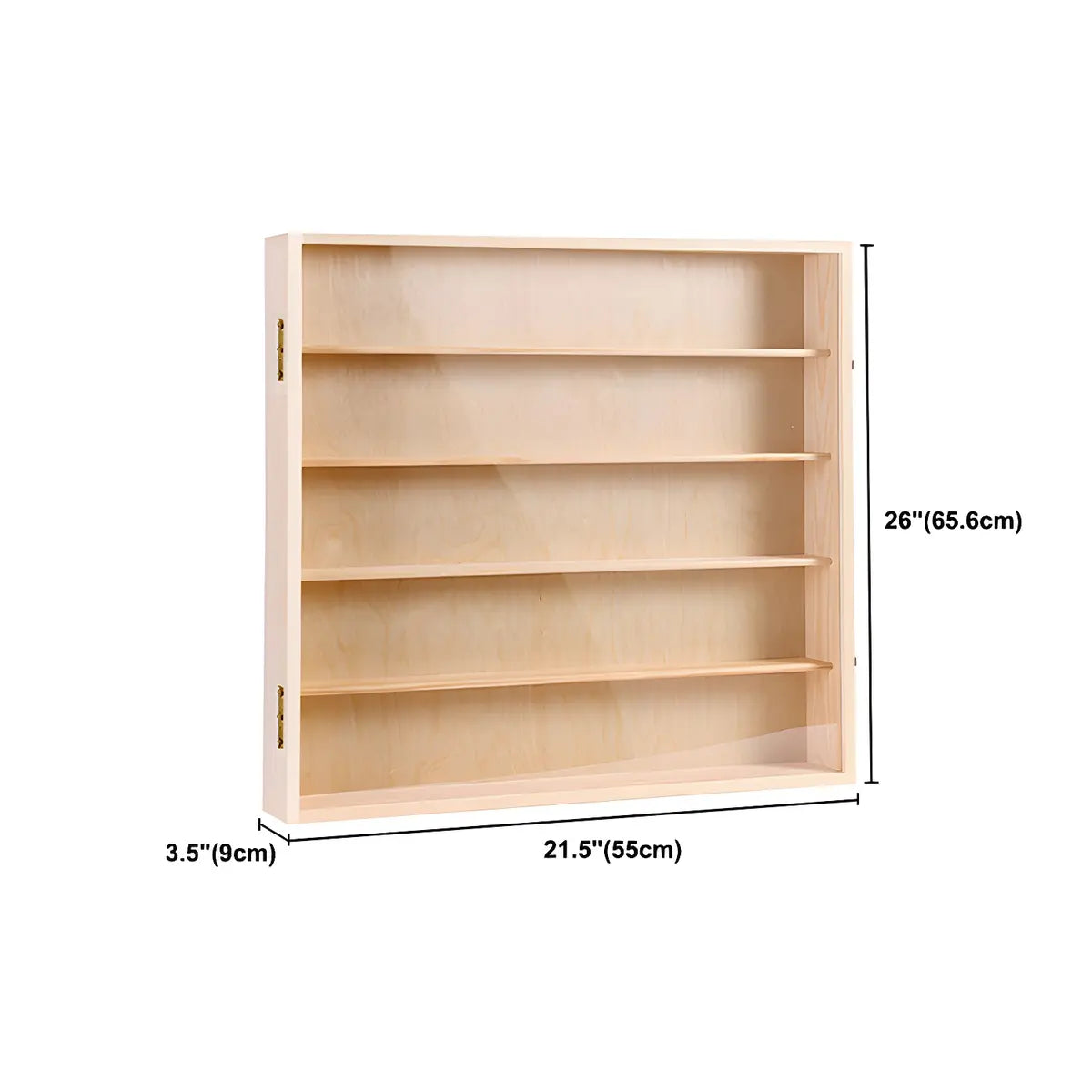 Rectangular Pine Display Cabinet