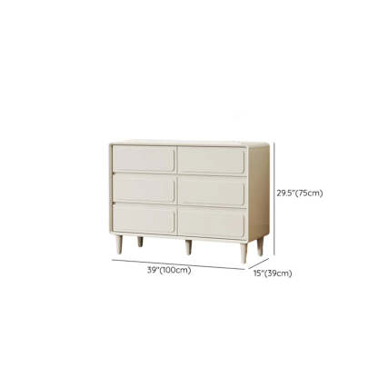 Modern White Wood Rectangular Dresser