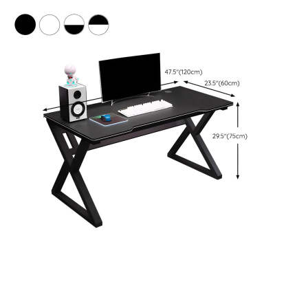Ergonomic Wood Free-Form Sled Double Computer Desk