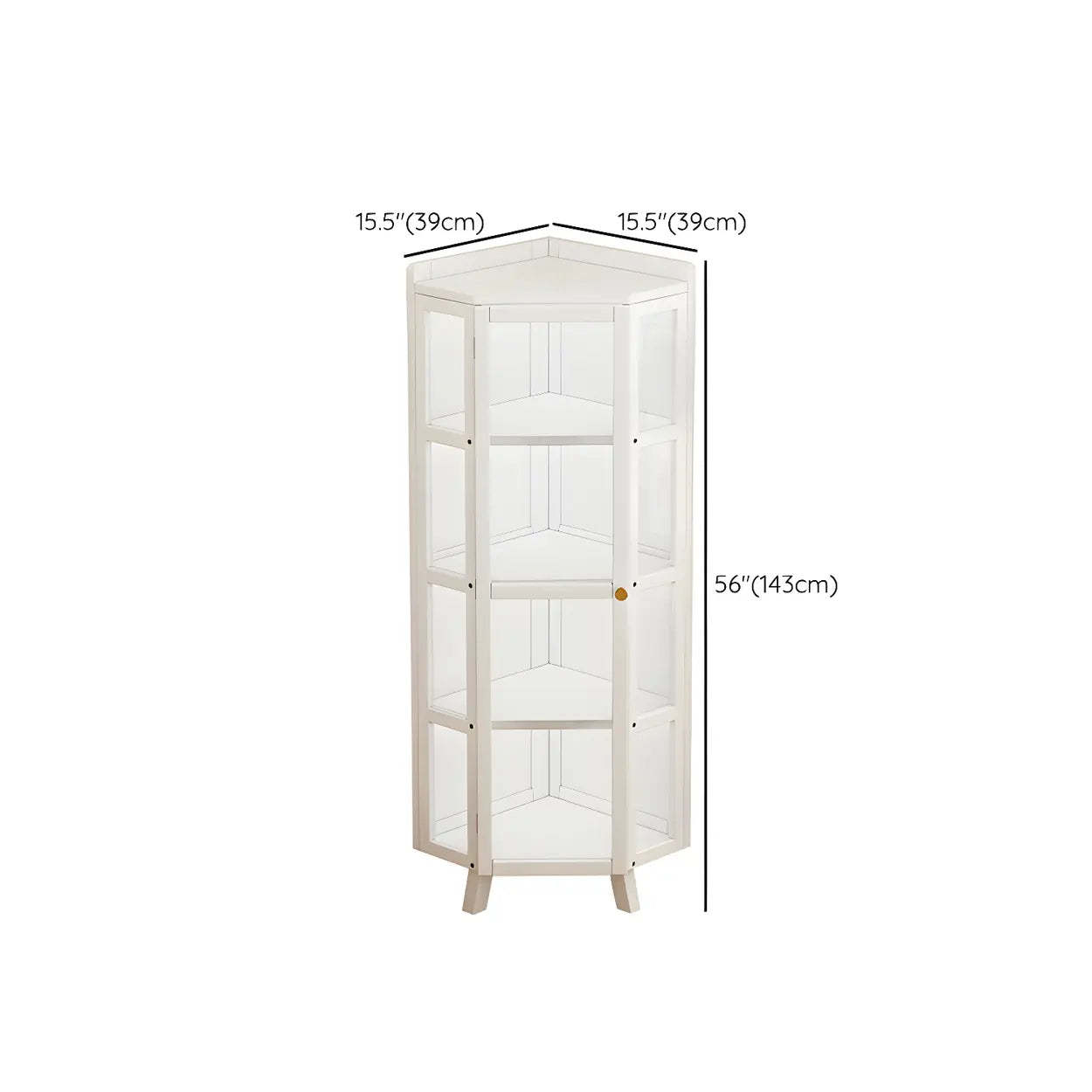 Diamond Bamboo Corner Display Cabinet