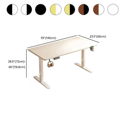 Height-Adjustable Wood Writing Desk