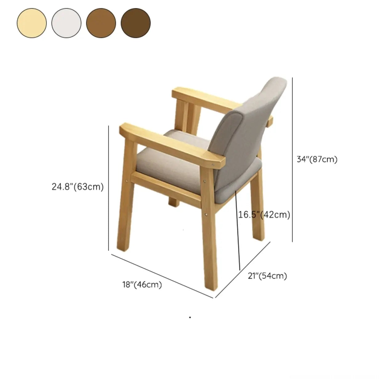 Wood fabric upholstered dining chairs & benches - modern