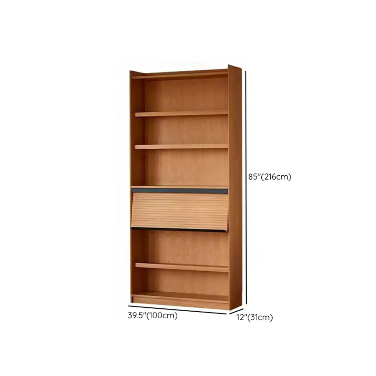 Nordic Casual Wood Brown Display Cabinet