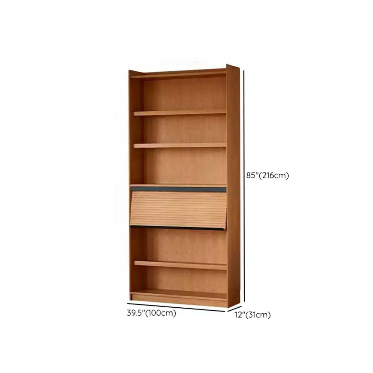Nordic Casual Wood Brown Display Cabinet