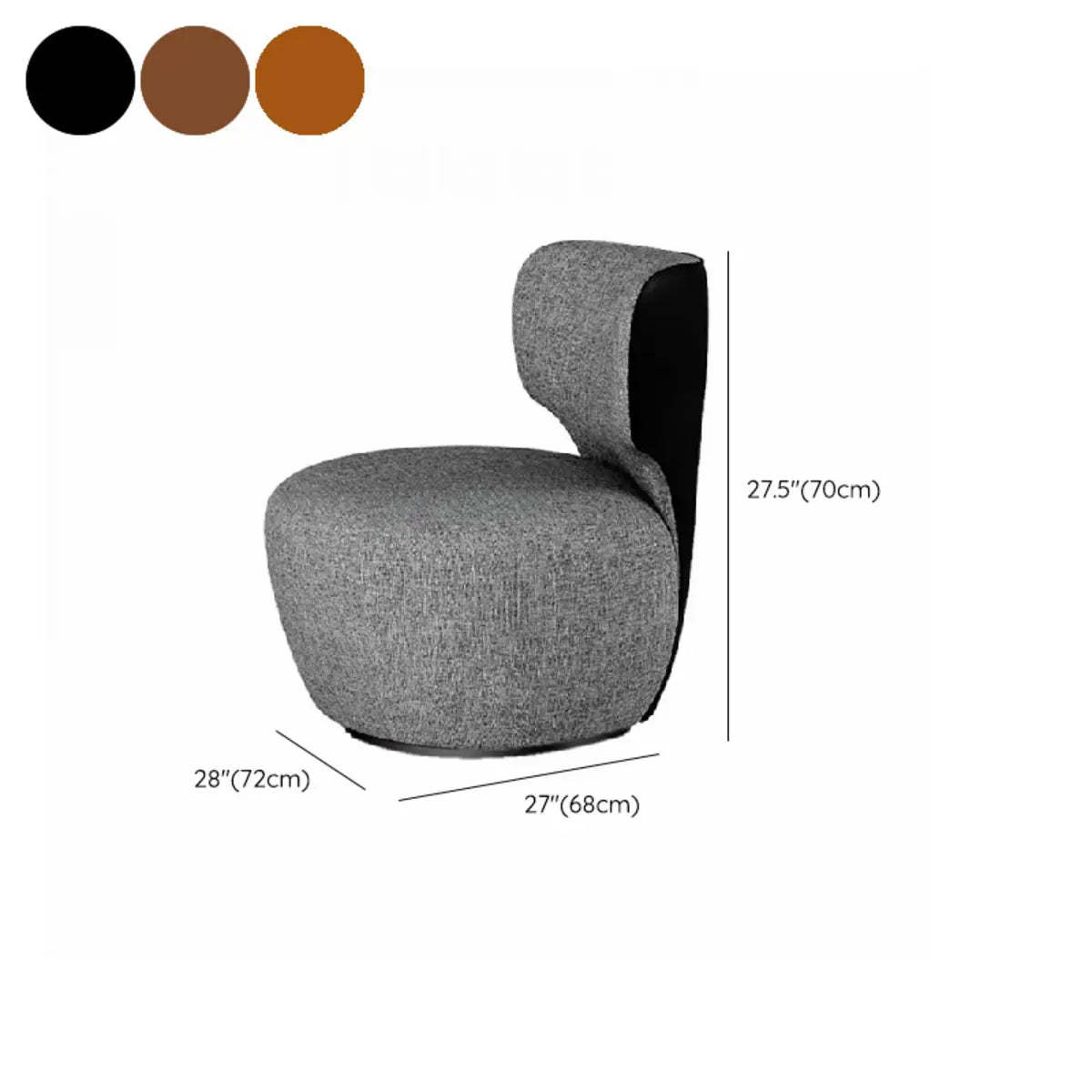 Gray Swivel Scratch Resistant Side Chair