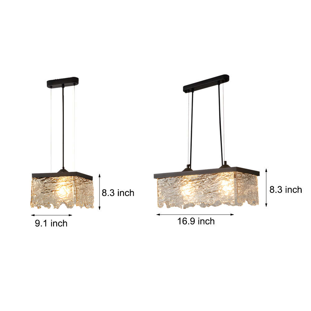 Glass Dimmable Dining Chandelier