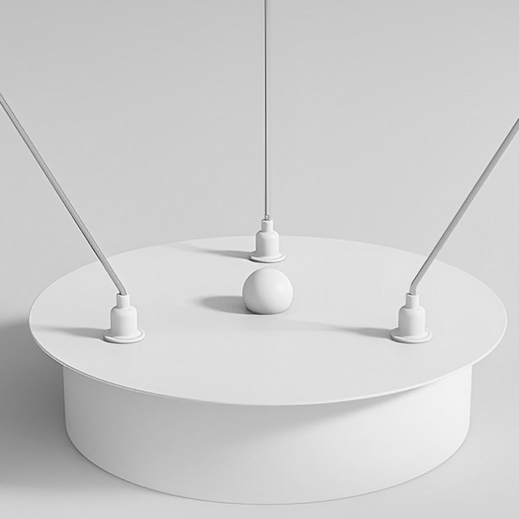 Rotating Ring Dimmable LED White Nordic Chandelier