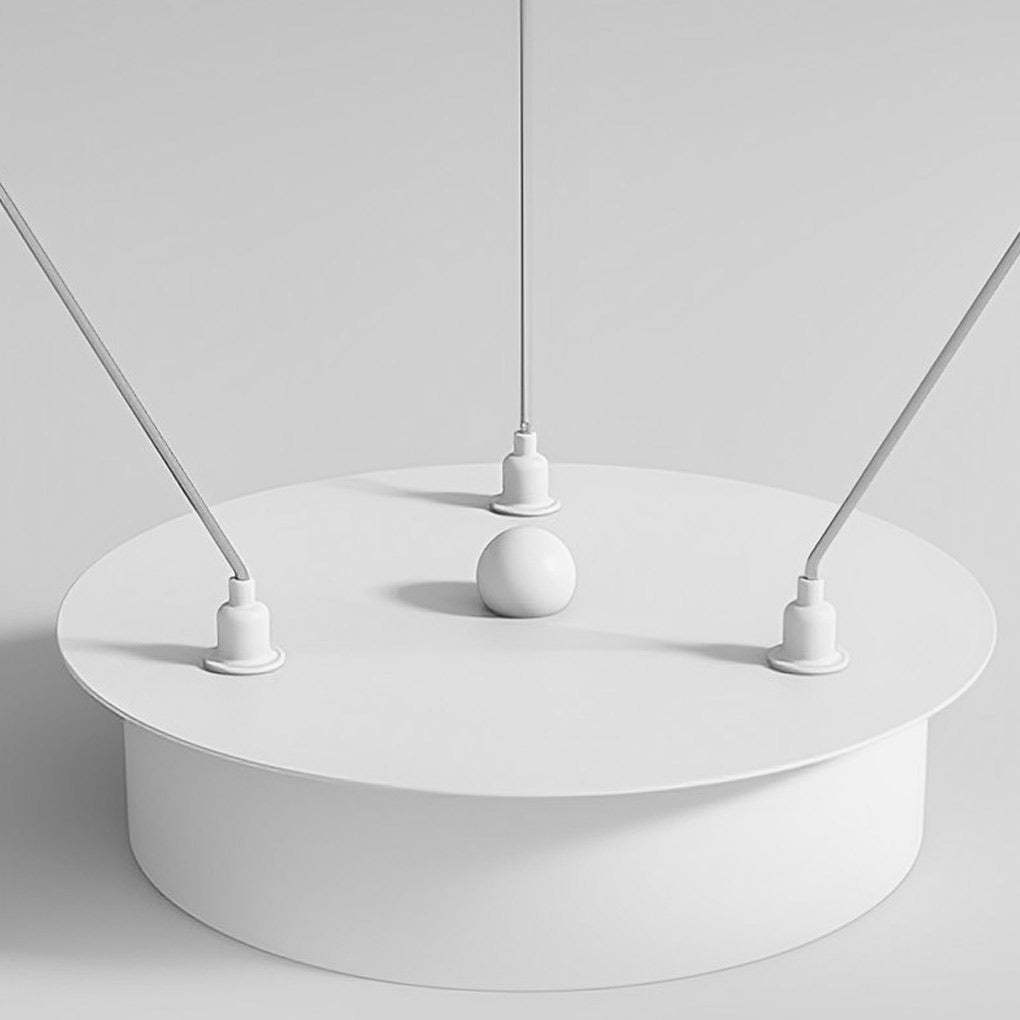 Rotating Ring Dimmable LED White Nordic Chandelier