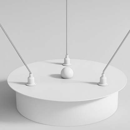 Rotating Ring Dimmable LED White Nordic Chandelier