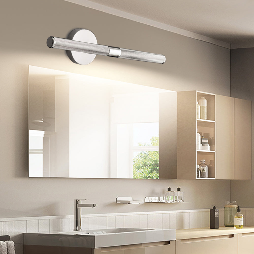 Modern Knurled LED Bathroom Vanity Light Swivel Head